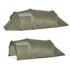 Naturehike Opalus UL exterior windproof tent in rugged terrain for four-season camping.