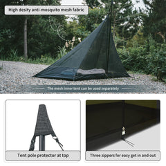 Naturehike Ranch Fire Teepee snow skirt protects against wind and snow