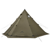 Naturehike Ranch Fire Teepee tent with stove jack enables safe outdoor cooking in cold weather.