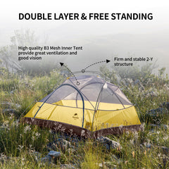 Naturehike Star River tent setup is fast and freestanding, ideal for quick camps after day hikes