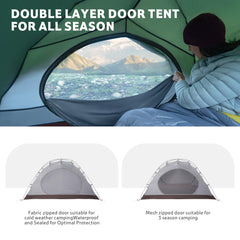 Naturehike tent aluminum poles provide lightweight, sturdy support against wind
