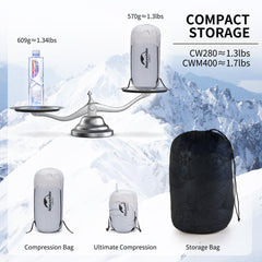 Naturehike ultralight sleeping bag with 650 fill power emphasizing fluffy warmth.