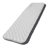 Naturehike ultralight sleeping pad inflated portrait demonstrates full support on uneven ground.