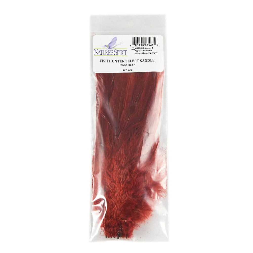 Nature's Spirit Fish Hunter Select Saddle Feathers Rootbeer for large streamers and spey flies