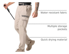 NATUVENIX hiking pants elastic waist for comfortable movement on adventures.