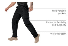 NATUVENIX hiking pants water resistance test demonstrates stay-dry capability.