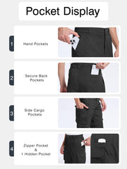 NATUVENIX hiking pants zip-off feature lets you switch to shorts.