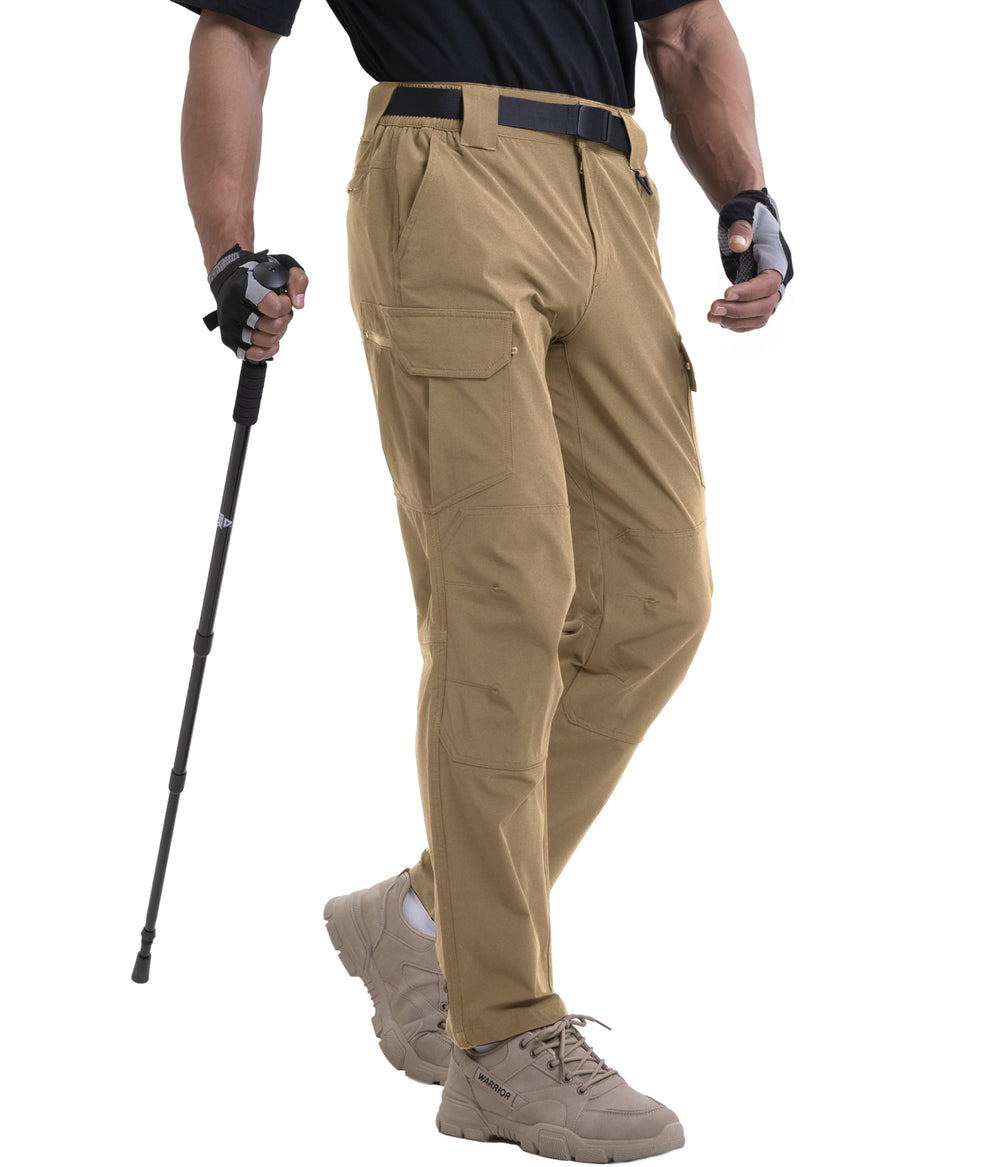 NATUVENIX lightweight-mens-hiking-pants quick-dry fabric close-up for active outdoor days.