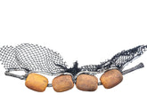 Nautical Tropical four used fishing floats on rope, 53 inch total length, ideal for nautical decor