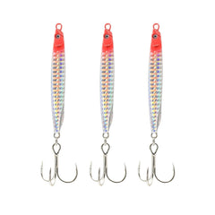 Navicatch east coast red 3pc jigs show bold color for deep-water strikes