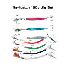 Navicatch vertical boat fishing 150g jig improves reach to deep-holding fish from a boat.