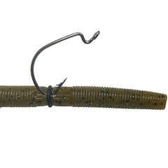 Nawaish green pumpkin Senko with black flake pack for wacky rigs.