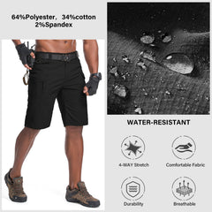 nayjury men's hiking cargo shorts back pocket demonstrates extra storage for essentials