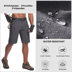 Nayjury hiking shorts belt loops and D-rings for gear attachment.