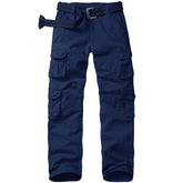 Nayjury women's cargo pants front view showing elastic waist for comfort