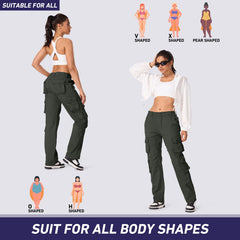 nayjury women's cargo pants gusseted crotch enables movement on treks.