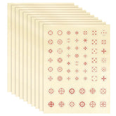 NBEADS aim assist stickers show crosshair grid for precise FPS targeting on displays.