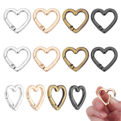 NBEADS heart keyclip color-a with secure locking for keys
