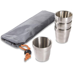 ncamp camping cup set with drawstring bag for easy packing