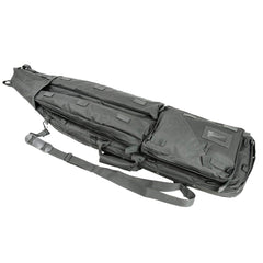 Two shoulder straps and sternum strap on NcSTAR drag bag urban gray for comfortable carry