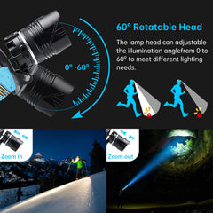 Ndeplis headlamp power-bank feature allows charging phone during hikes.