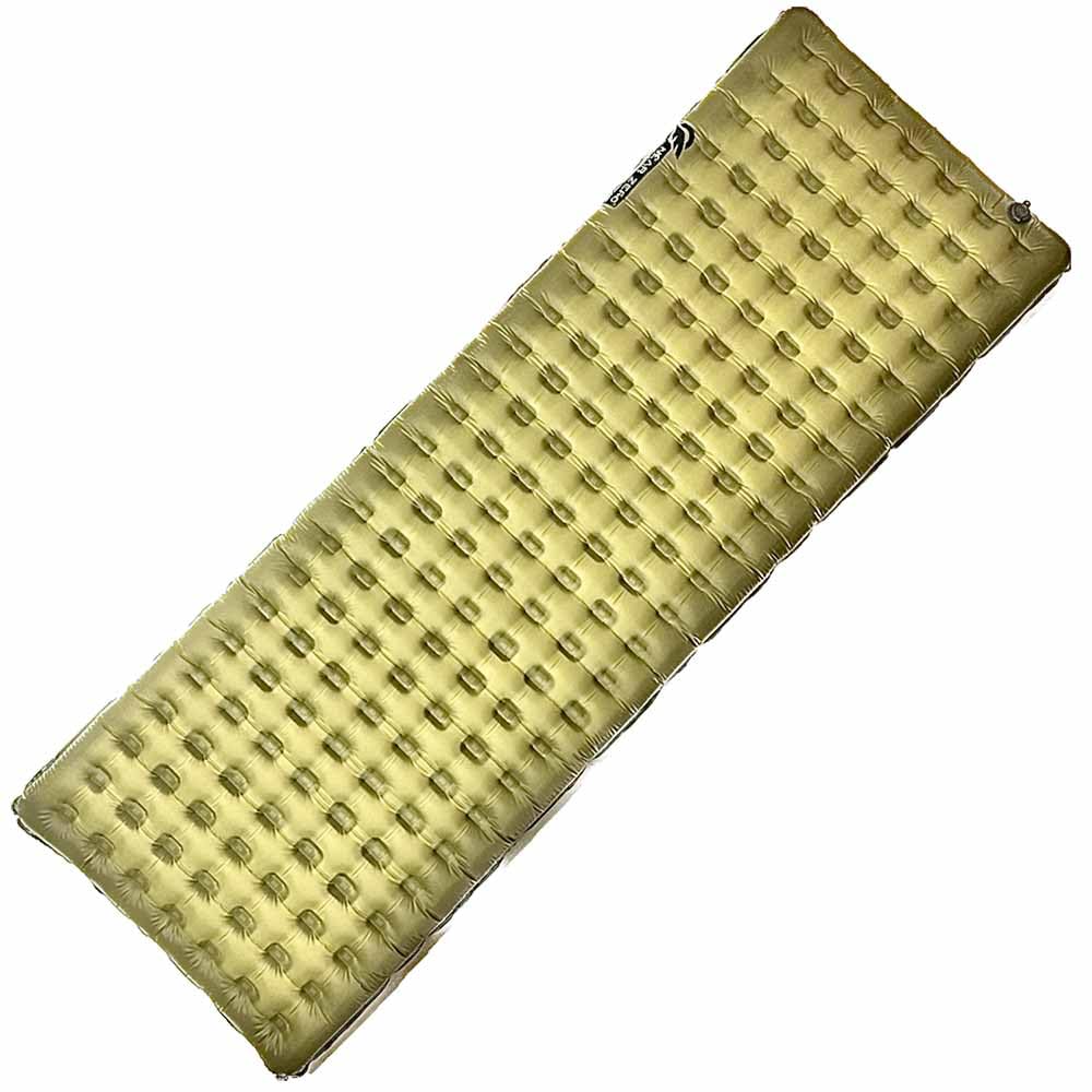Near Zero inflatable sleeping pad with a soft surface for comfortable campsite nights
