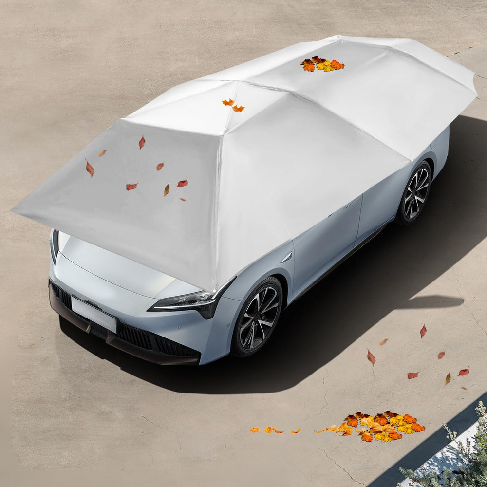 NEATOOM car canopy on roof protecting your vehicle from sun and rain