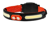 NEBO CurvBeam 600 headlamp front view with balanced fit for active wear.