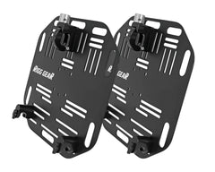 Nelson-Rigg quick-release plate on a flat-bar rack shows compatibility and a clean fit.