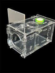 Acclimation box with detachable feeder and hanging brackets for tanks