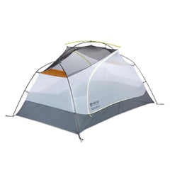 NEMO Dagger OSMO tent front view in Birch Bud, showcasing easy entry for outdoor trips.