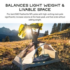 NEMO Dragonfly OSMO tent color-coded setup simplifies pitching and assembly.