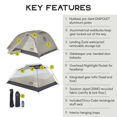 NEMO Dragonfly OSMO vestibule entry showing spacious gear storage