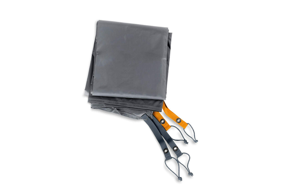 Nemo Kunai footprint under a 3-person tent showing a durable base protecting the floor