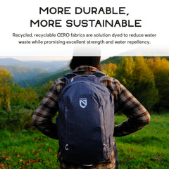 NEMO Resolve 35L daypack back panel in citron emphasizes breathable comfort.