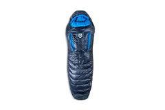 NEMO Riff Endless Promise sleeping bag shows elbow and knee room for relaxed movement