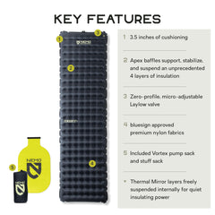 Nemo Tensor rolled compact for easy backpacking and travel