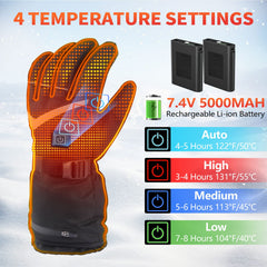 Nencoo heated gloves back view with carbon fiber heating for lasting warmth