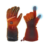 Nencoo heated gloves front view demonstrate snug fit for cold rides