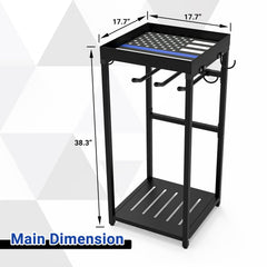 Neoaider police gear stand top tray flag highlights quick-access essentials like keys and wallet