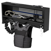 Neoaider wall-mounted police gear rack with 3 hooks for quick organization