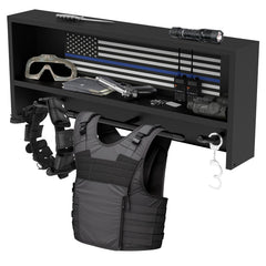 Neoaider wall-mounted police gear rack with 3 hooks for quick organization