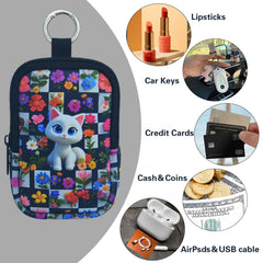 Neoprene sleeve with zipper and snap-hook attached for secure on-the-go use