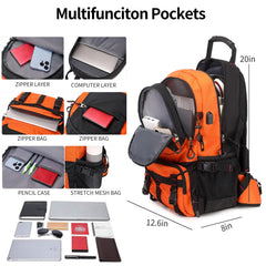 NerIion 40L backpack side view highlights side pockets for quick access.