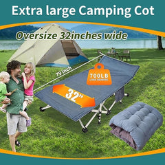 NESDCC folding cot with carry bag for convenient transport and storage.