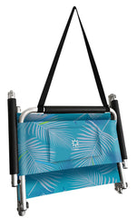 Neso Aqua Fronds chair slip pocket keeps essentials within reach.