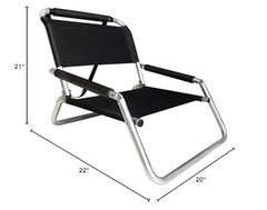 Neso chair slip-pocket black stores small items for outdoors