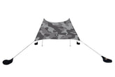 Neso Grande beach tent folded fits in a compact carry bag for travel.