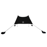 Neso Grande beach tent setup shows quick shade for a family day at the coast.