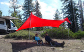 Neso Sidelines 1 Sports Tent fully set up providing family shade at a game